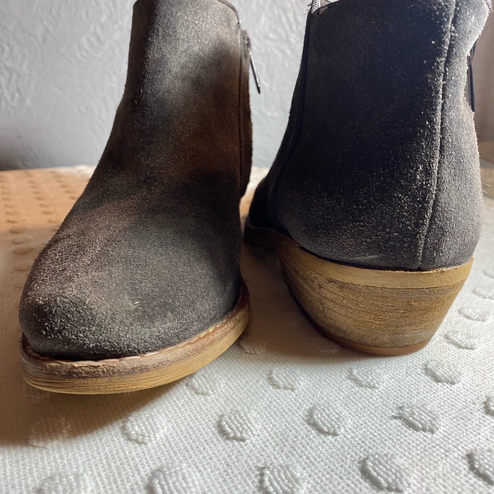 Sam Edelman Grey Mercer Suede Booties - Picture 5 of 16